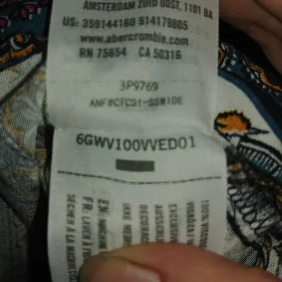 Hollister Women's XS Boho Print Sleeveless Dress Lace-Up SummerFestival Style - Picture 10 of 10